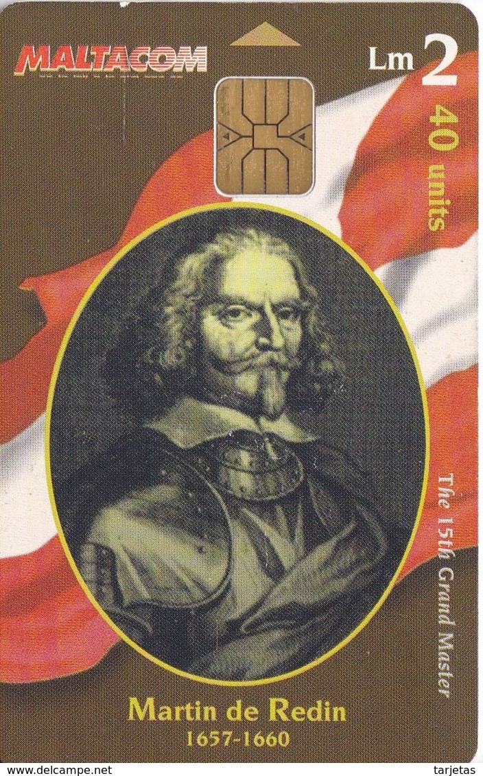 Nº154  TARJETA DE MALTA DE GRAND MASTER  MARTIN DE REDIN - Malta