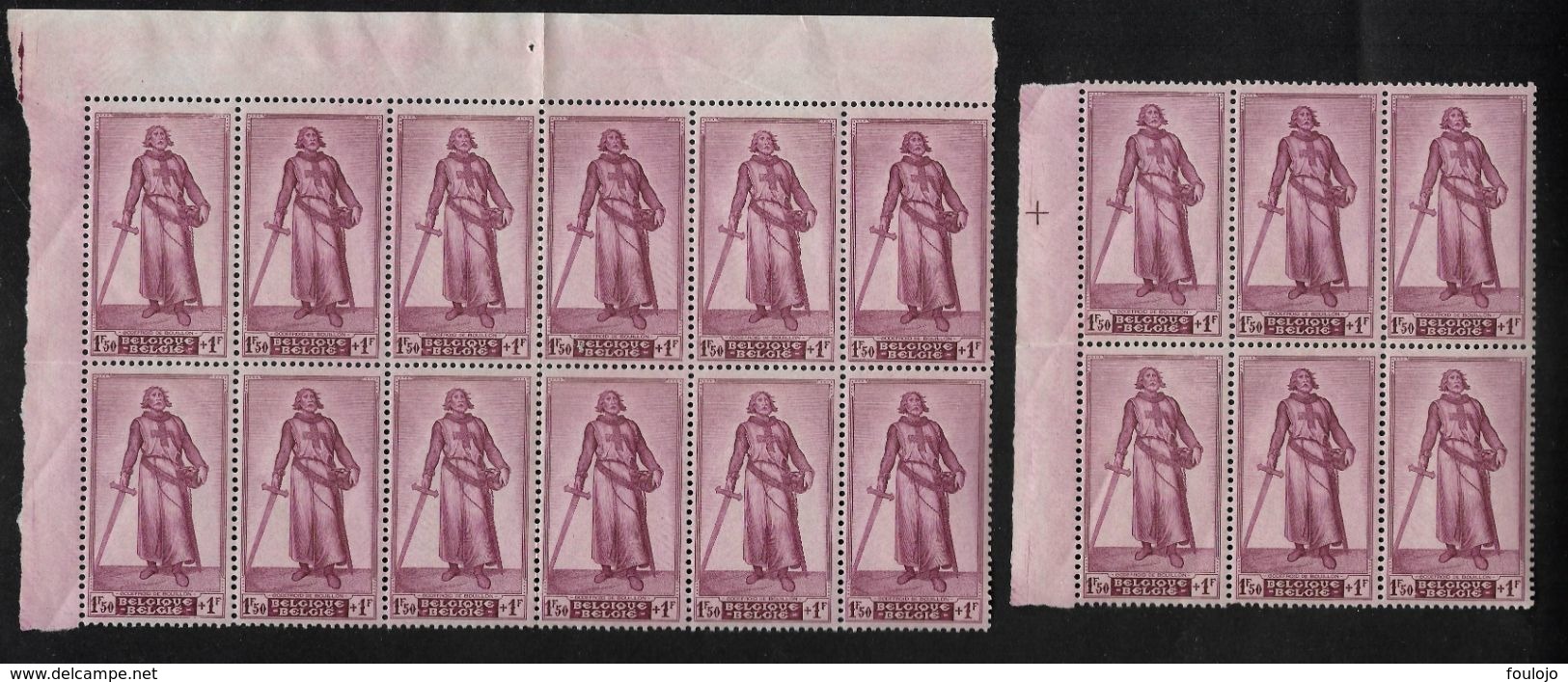 737/740 (X18) En Grands Fragments (1 Bloc De 12 Timbres + 1 Bloc De 6 Timbres )(Nic 056) - Unused Stamps