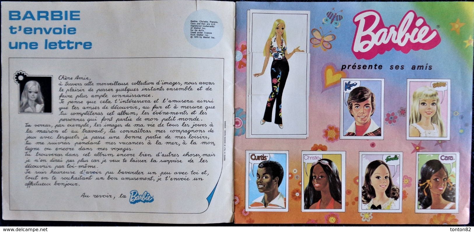 BARBIE - Figurine - PANINI - Album Avec Autocollants,  Images Et PLOGS - France - Images - ( 1976 ) . - Sonstige & Ohne Zuordnung