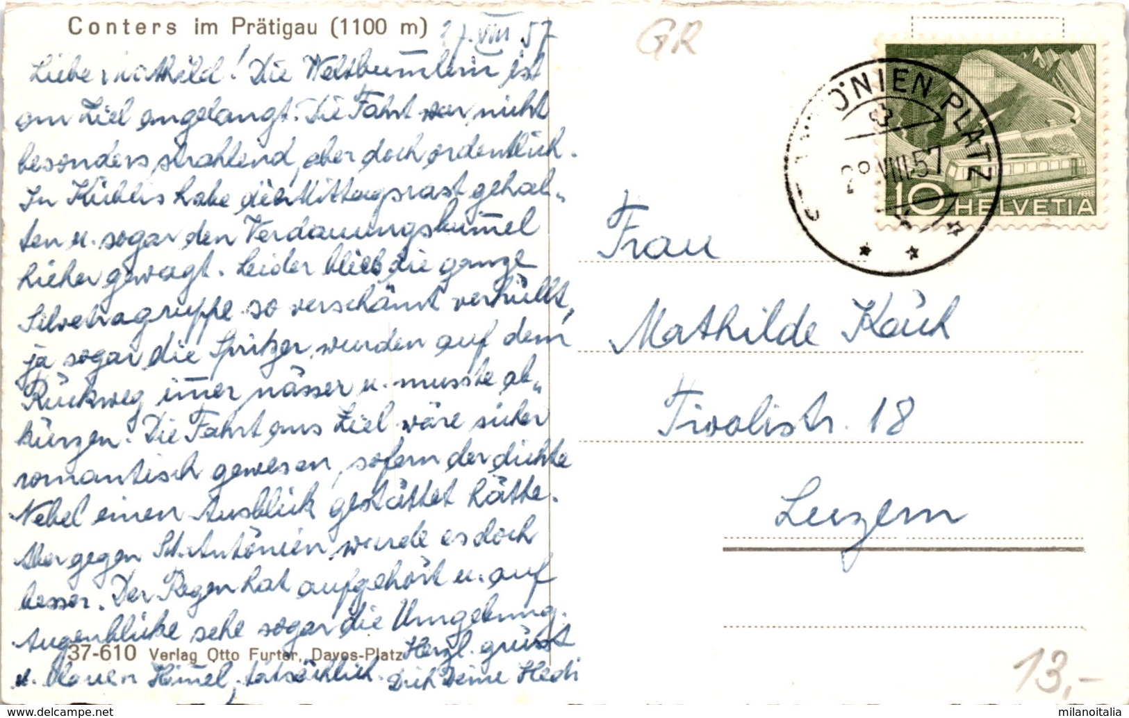 Conters Im Prätigau (37-610) * 28. 8. 1957 - Conters Im Prättigau