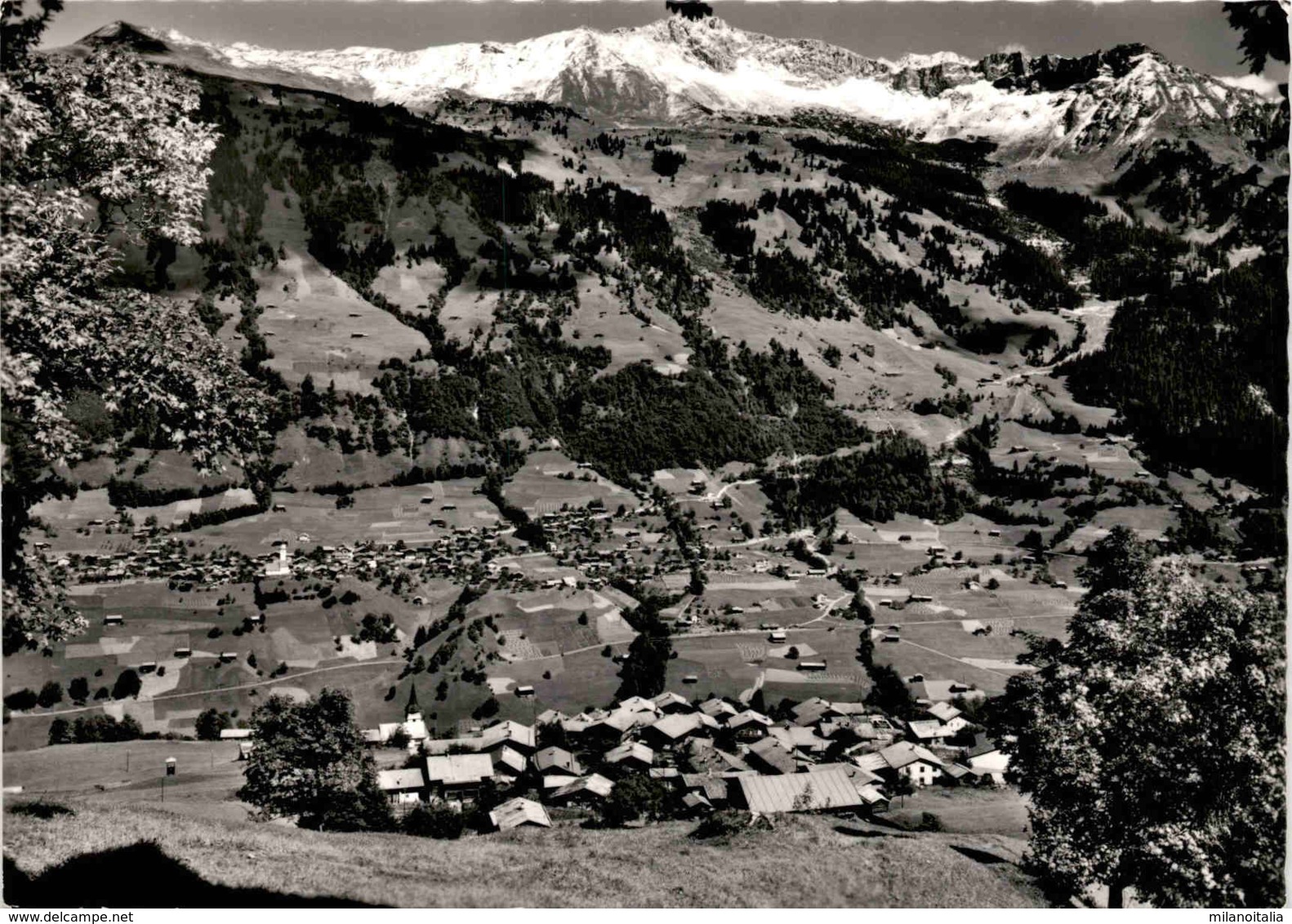 Conters Und Saas (Prättigau) Mit Saaser-Calanda Und Geisshorn (37-236) * 2. 8. 1972 - Saas Im Prättigau