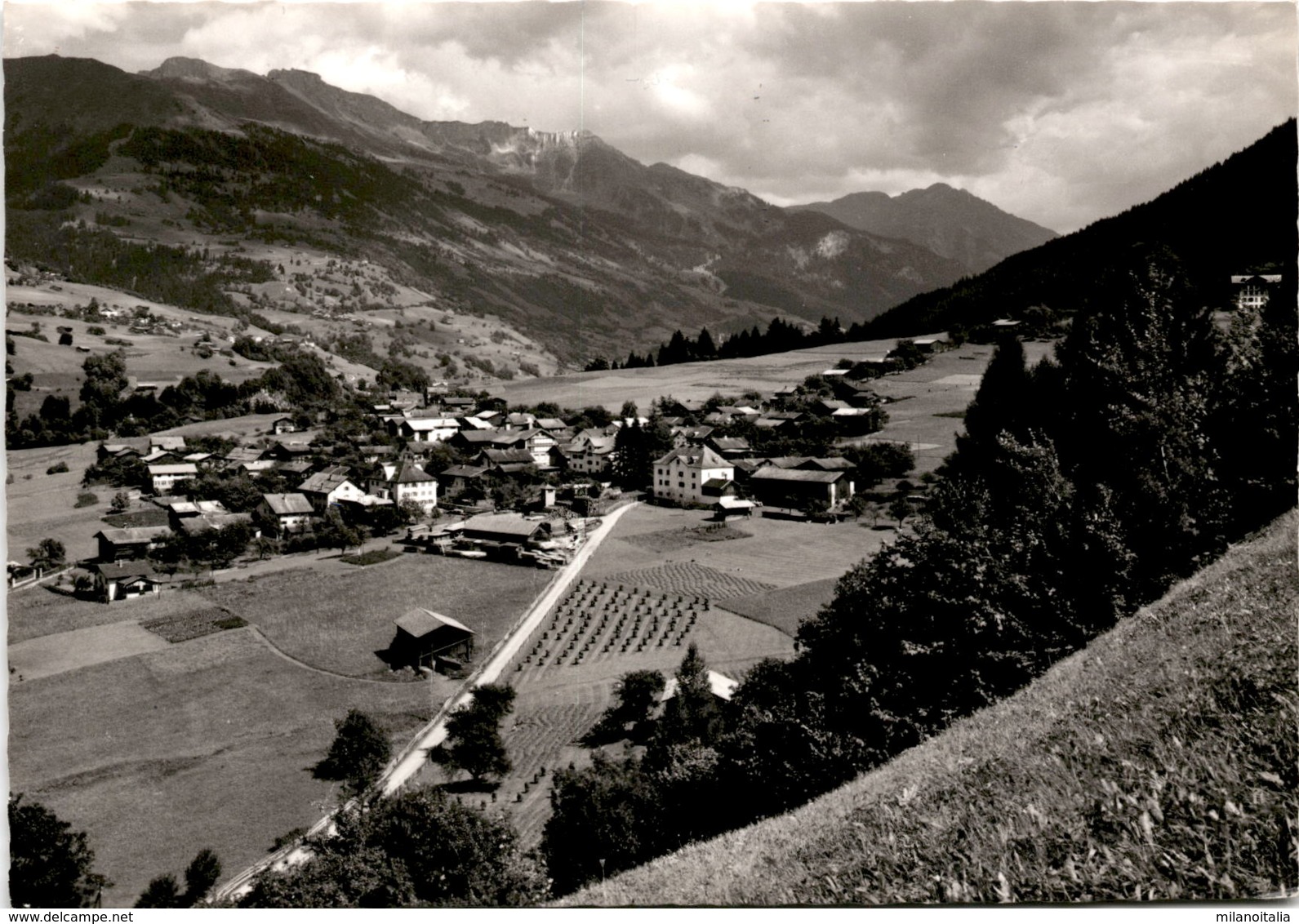 Fideris (Prättigau) Gegen Rätschenfluh Und Saaser Calanda (39-272) - Saas Im Prättigau