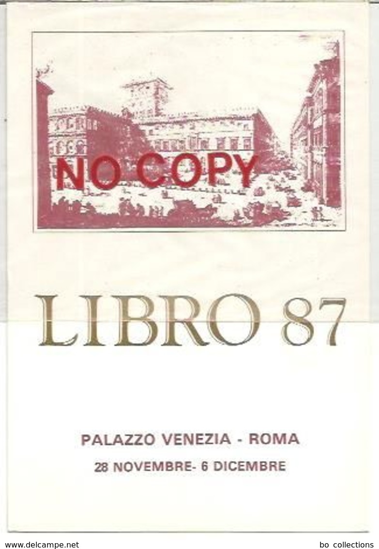 Roma Palazzo Venezia 28.11.1987, Libro '87 Rassegna Editoria Contemporanea. - Publicité