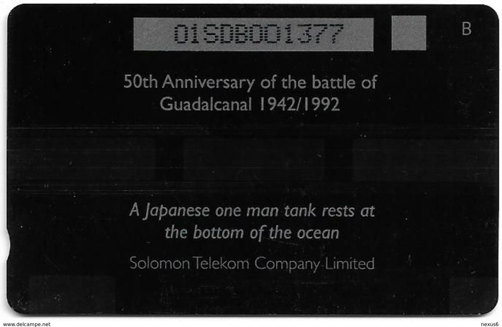 Solomon - Solomon Tel. - GPT - SOL-03 - 01SDB - Tao Maru Wreck, 20$, Used - Salomon