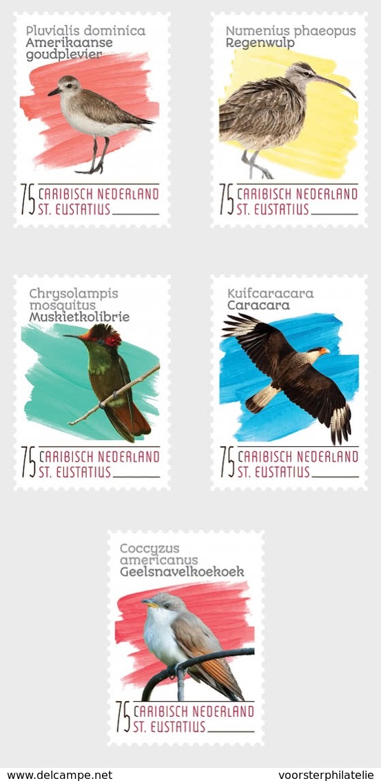 M ++ CARIBISCH NEDERLAND ST EUSTATIUS 2020 VOGELS BIRDS OISEAUX  ++ MNH POSTFRIS - Curaçao, Antilles Neérlandaises, Aruba