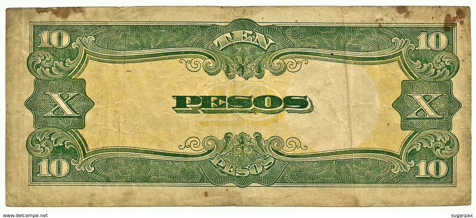 PHILIPPINES - 10 Pesos - ND ( 1943 ) WWII - Pick 111 - Serie 1 - Japanese Occupation - Philippines