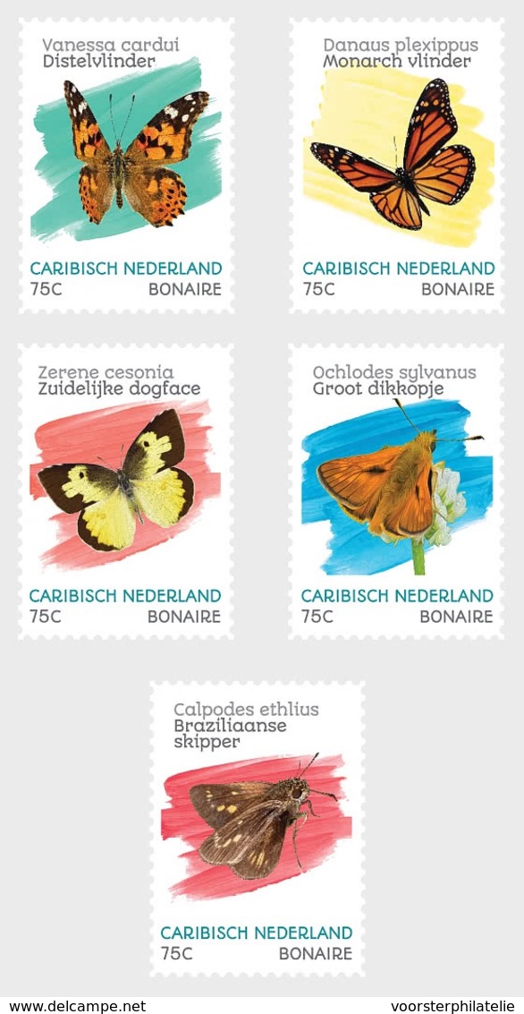 M ++ CARIBISCH NEDERLAND BONAIRE 2020 VLINDERS BUTTERFLIES PAPILLON SCHMETTERLING  ++ MNH POSTFRIS - Niederländische Antillen, Curaçao, Aruba