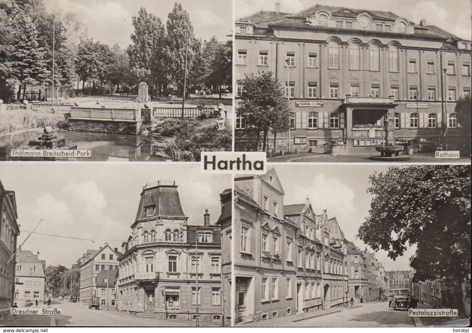 D-04746 Hartha - Kurort - Alte Ansichten - Gebäude & Straßen - Oldtimer - Hartha