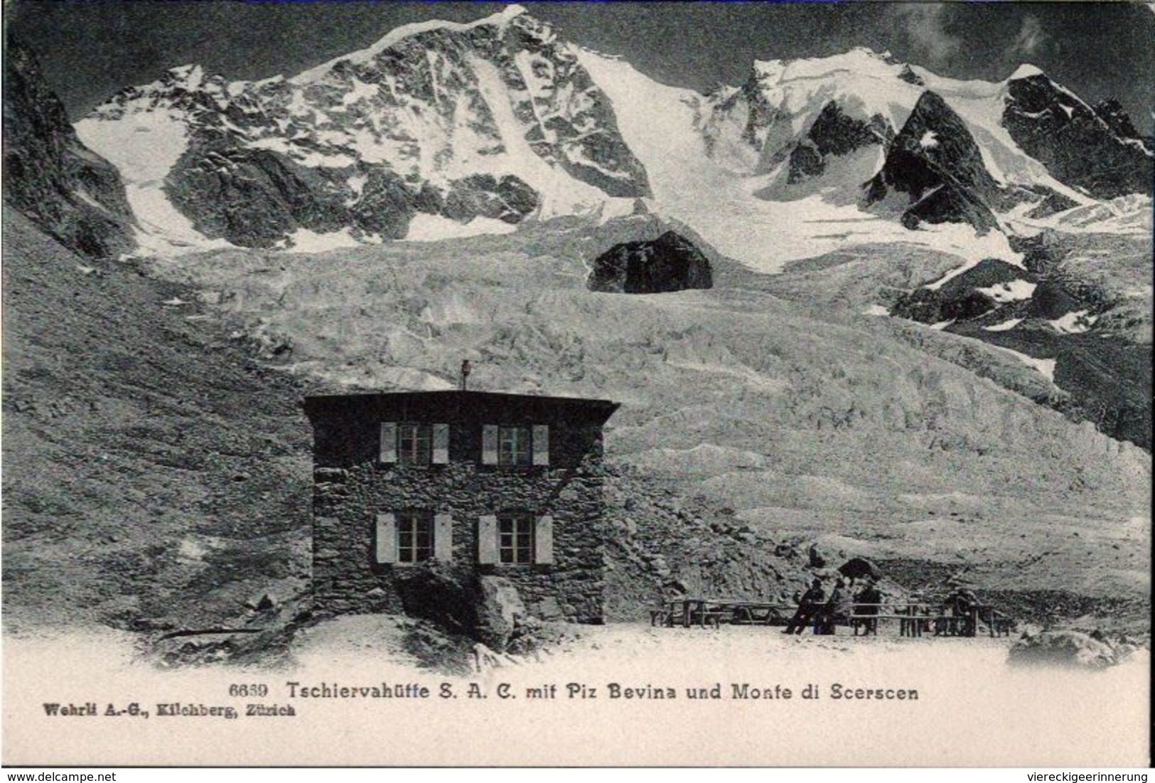 ! Alte Postkarte Tschiervahütte S.A.C , Monte Di Scerscen, Alpen, Schweiz - Mon