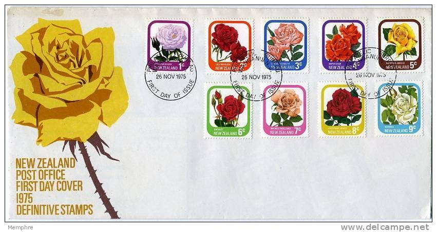 1975 Flowers Definitives  9 Values FDC - FDC