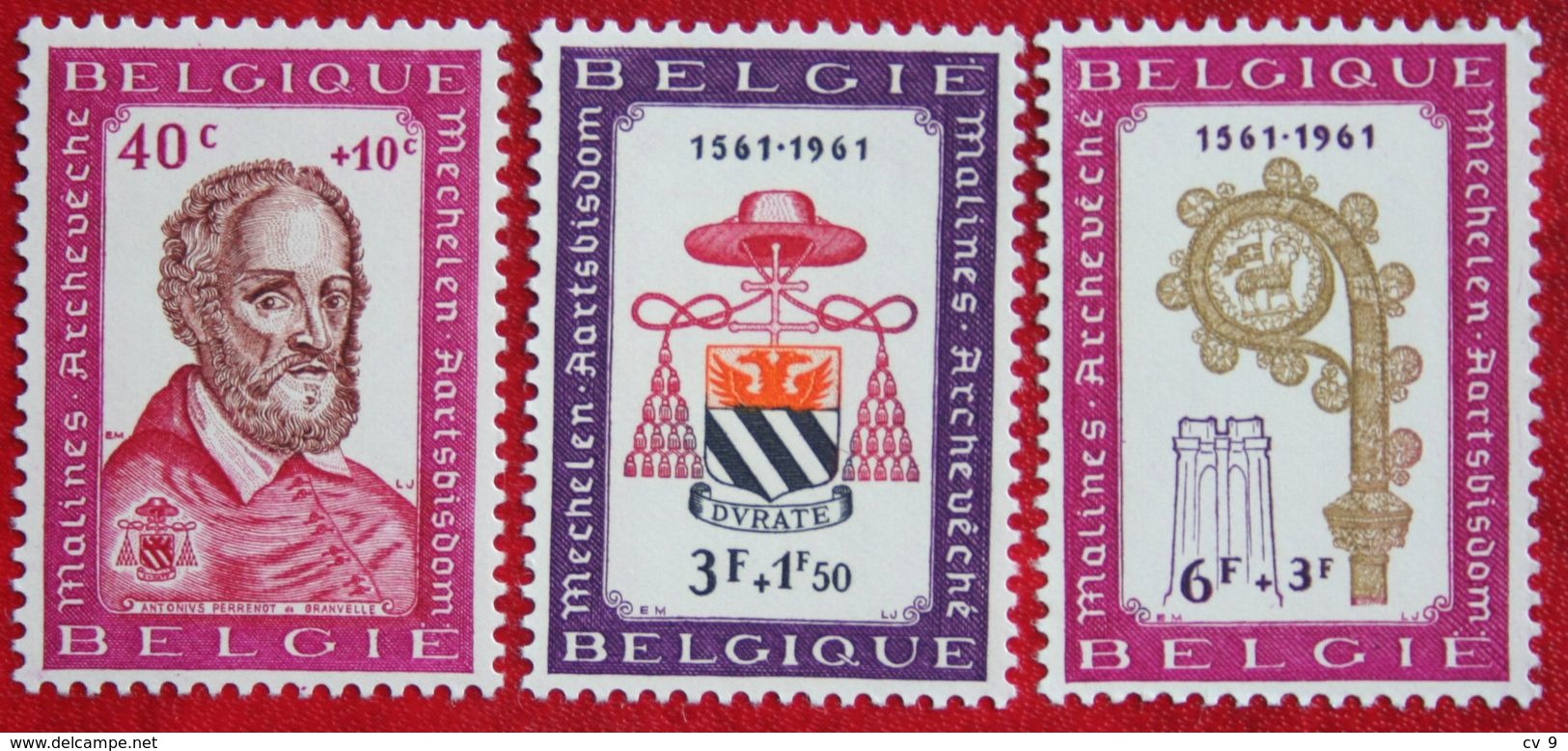 Mechelen Aardsbisdom OBC N° 1188-1190 (Mi 1248-1250) 1961 POSTFRIS MNH ** BELGIE BELGIEN / BELGIUM - Unused Stamps
