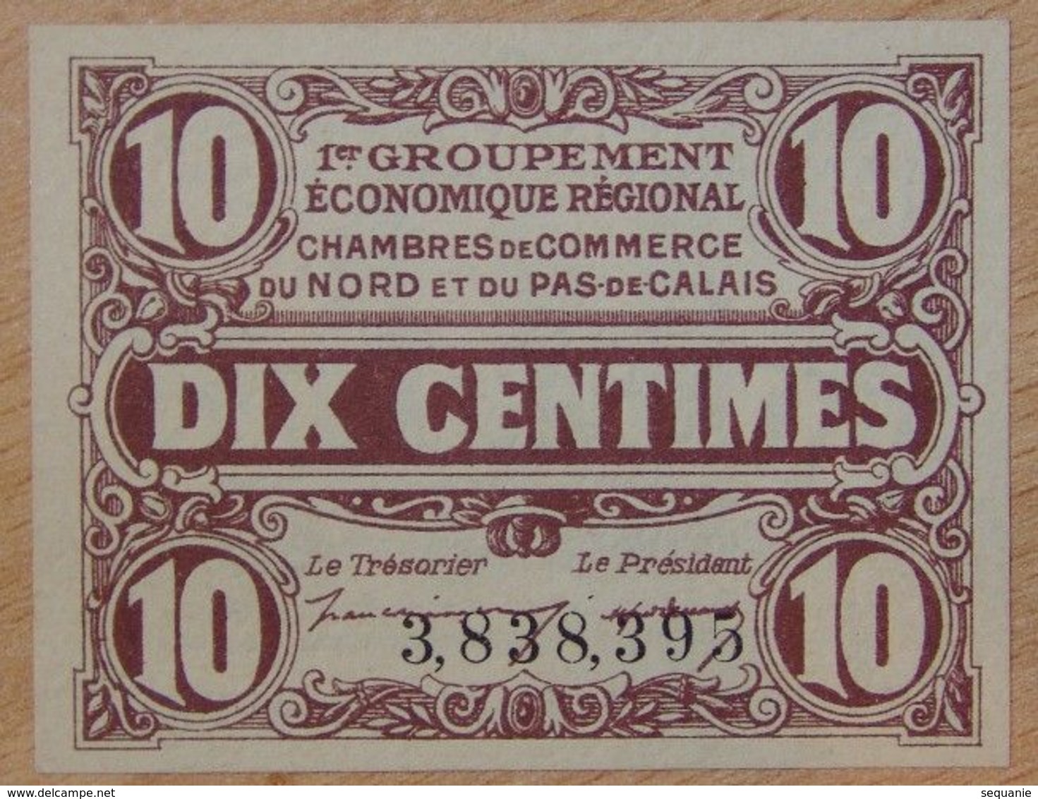 NORD Et PAS-DE-CALAIS ( 59 - 62  ) 10 Centimes Chambre De Commerce  1925 - Chamber Of Commerce