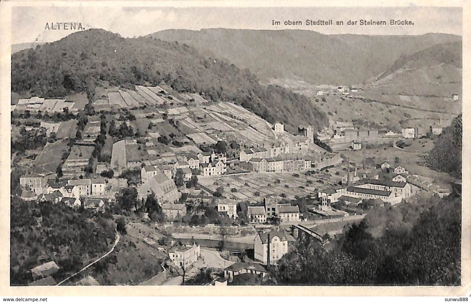 Altena - Im Obern Stadtteil An Der Steinern Brücke (1911) - Altena