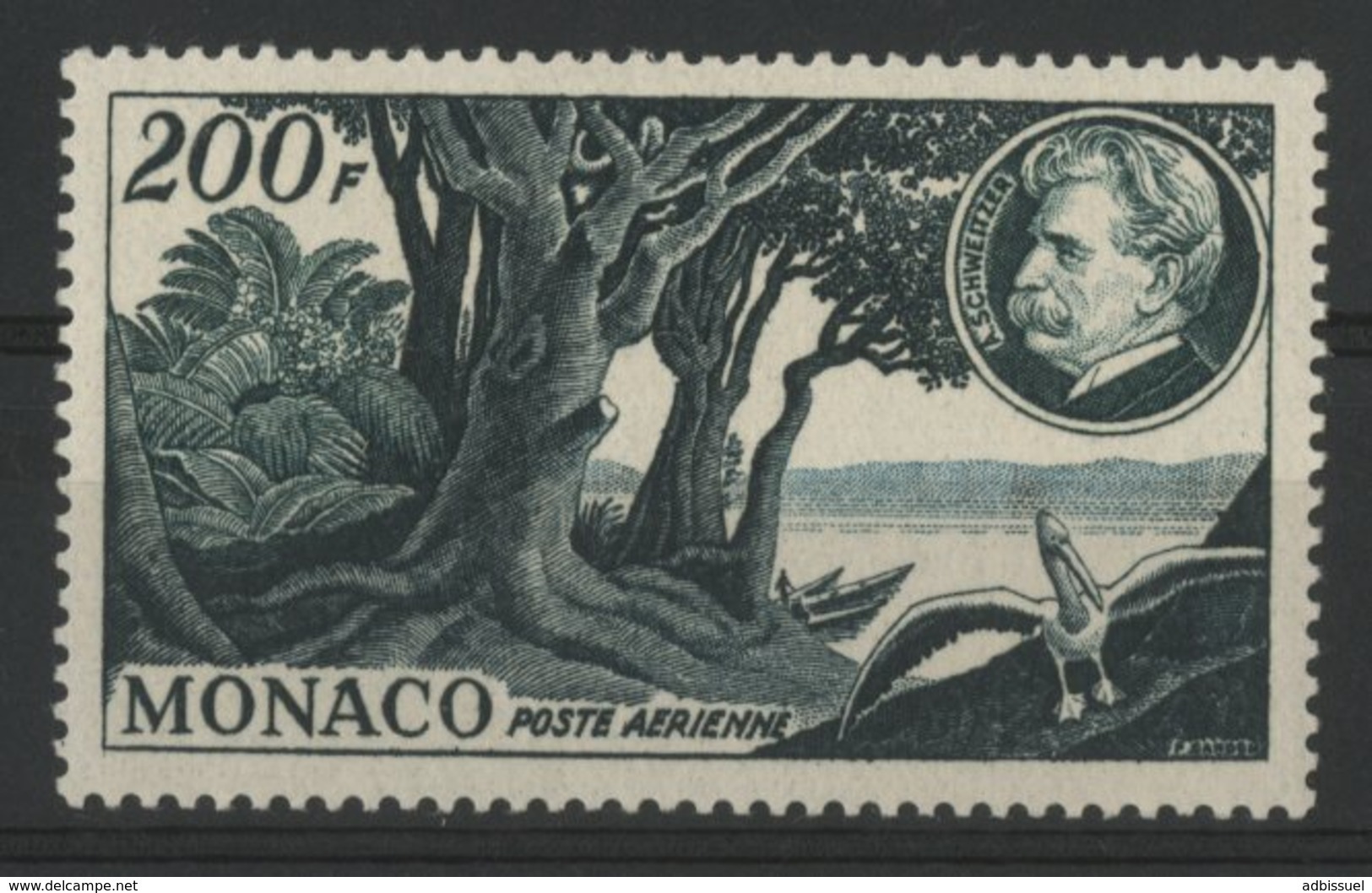 MONACO POSTE AERIENNE N° 59 Cote 55 € Neuf ** (MNH). Docteur Albert Schweitzer. TB - Airmail