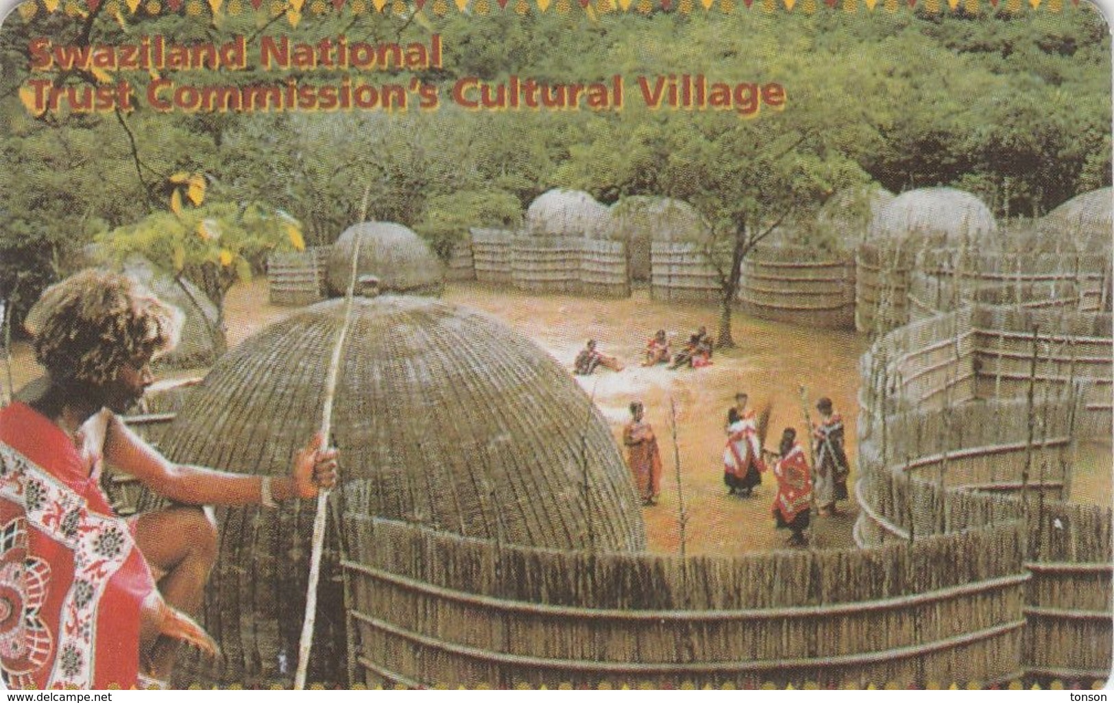 Swaziland, SZ-SWT-0010, Cultural Village,  2 Scans. - Swaziland