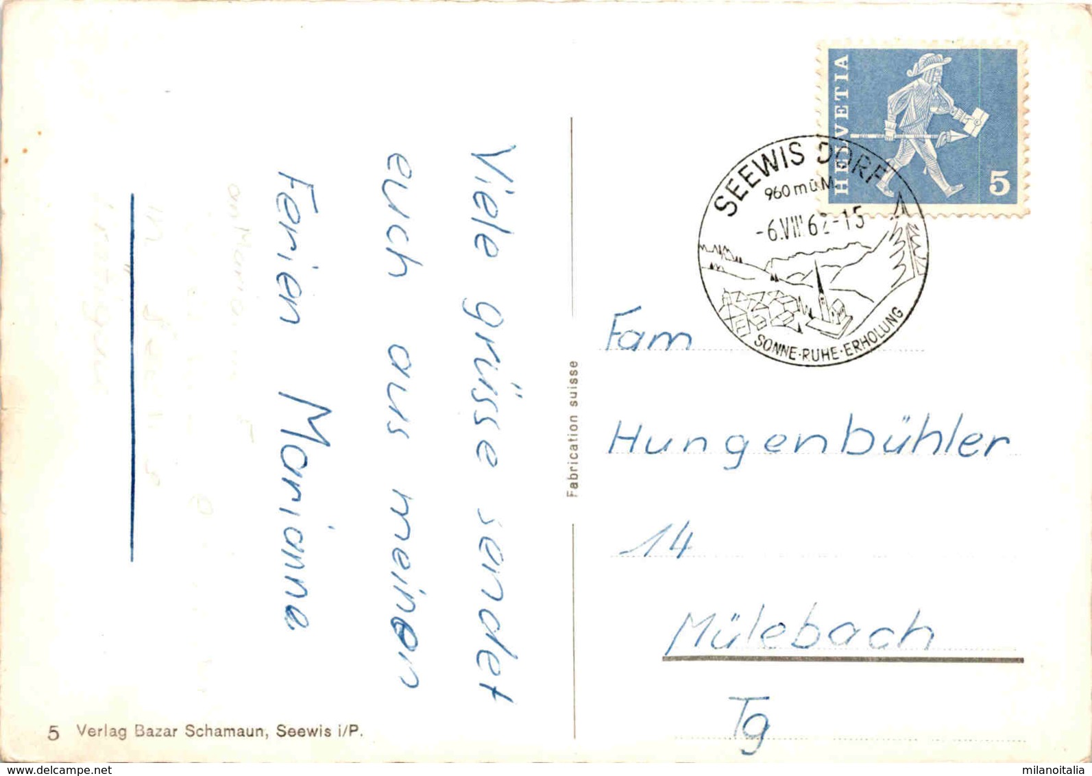 Seewis I. Pr. - 4 Bilder (5) * 6. 8. 1962 - Seewis Im Prättigau