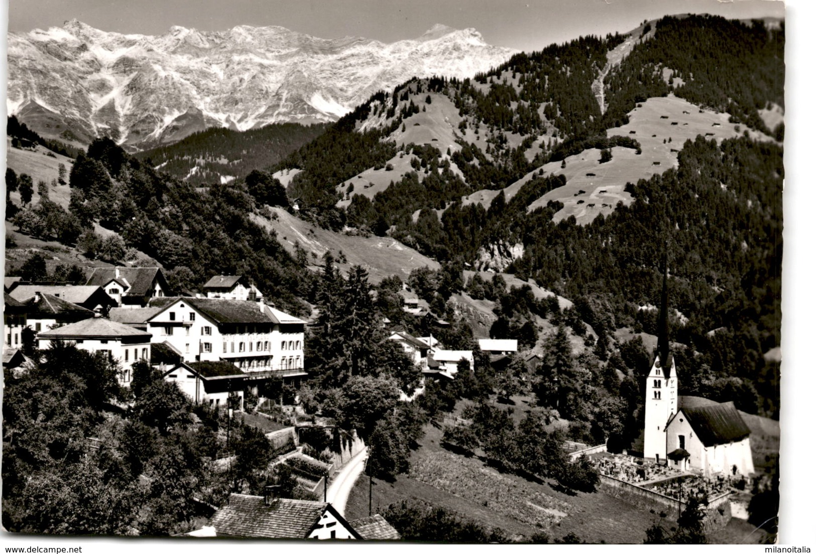 Seewis I. P. - Erholungsheim Scesaplana Mit Blick Auf Die Scesaplana (39-206) * 30. 7. 1957 - Seewis Im Prättigau