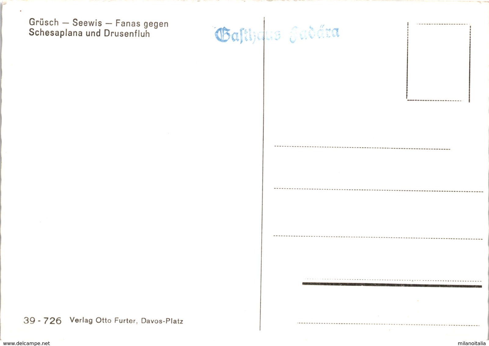 Grüsch - Seewis - Fanas Gegen Schesaplana Und Drusenfluh (39-726) - Fanas