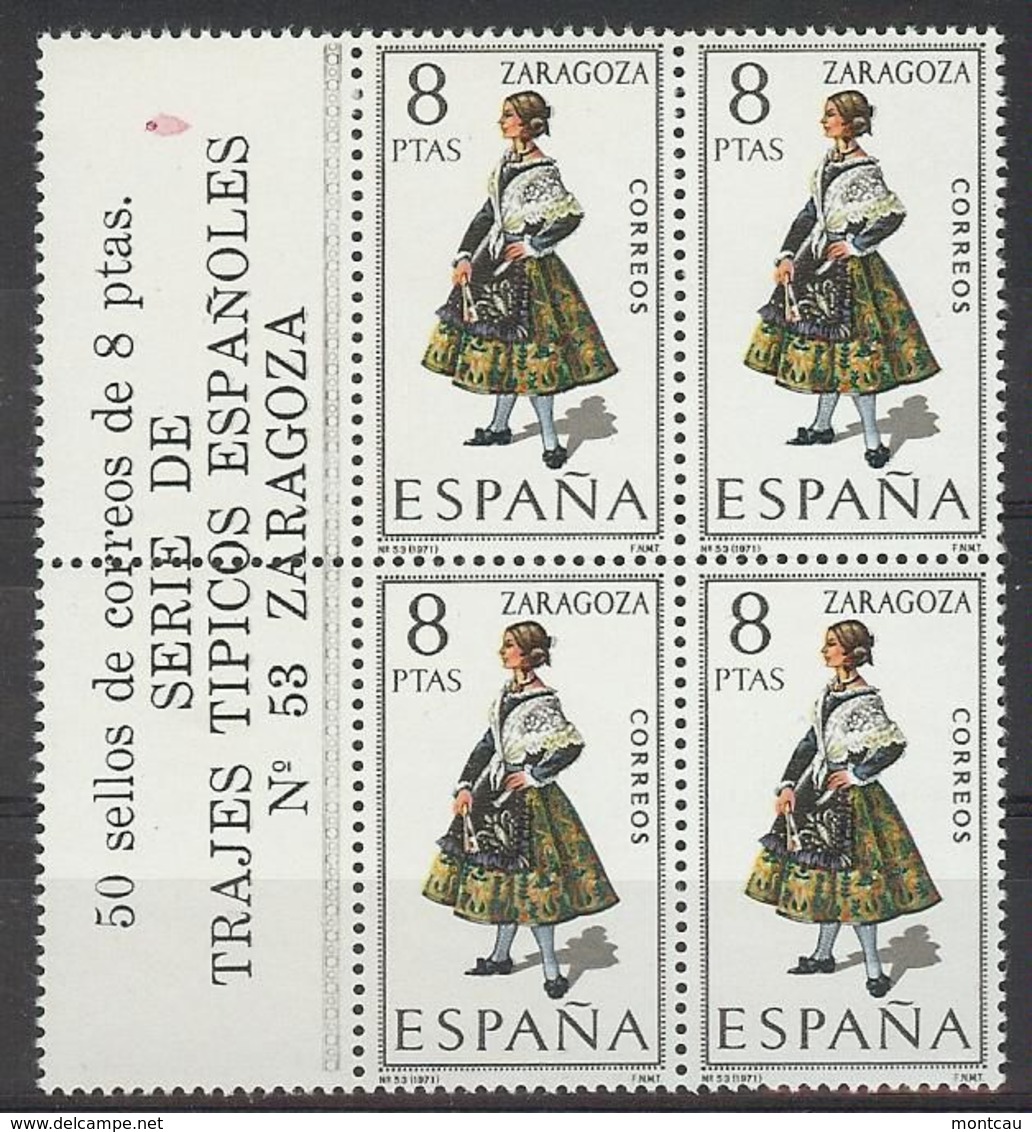 España 1971, Traje Zaragoza Bk4 + Etiq Ed=2018 (**) - Neufs