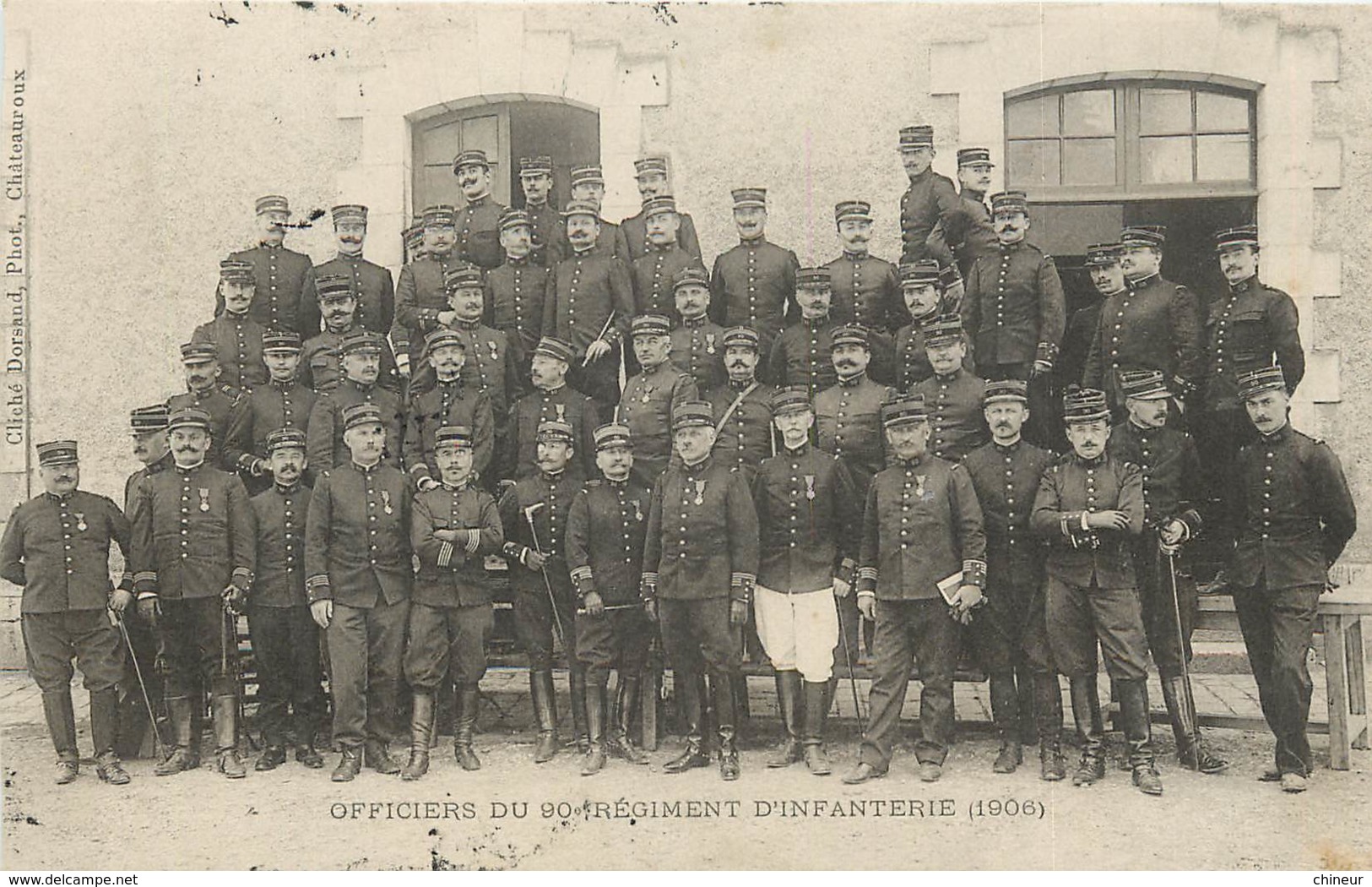 CHATEAUROUX OFFICIERS DU 90 Em REGIMENT D'INFANTERIE EN 1906 - Chateauroux