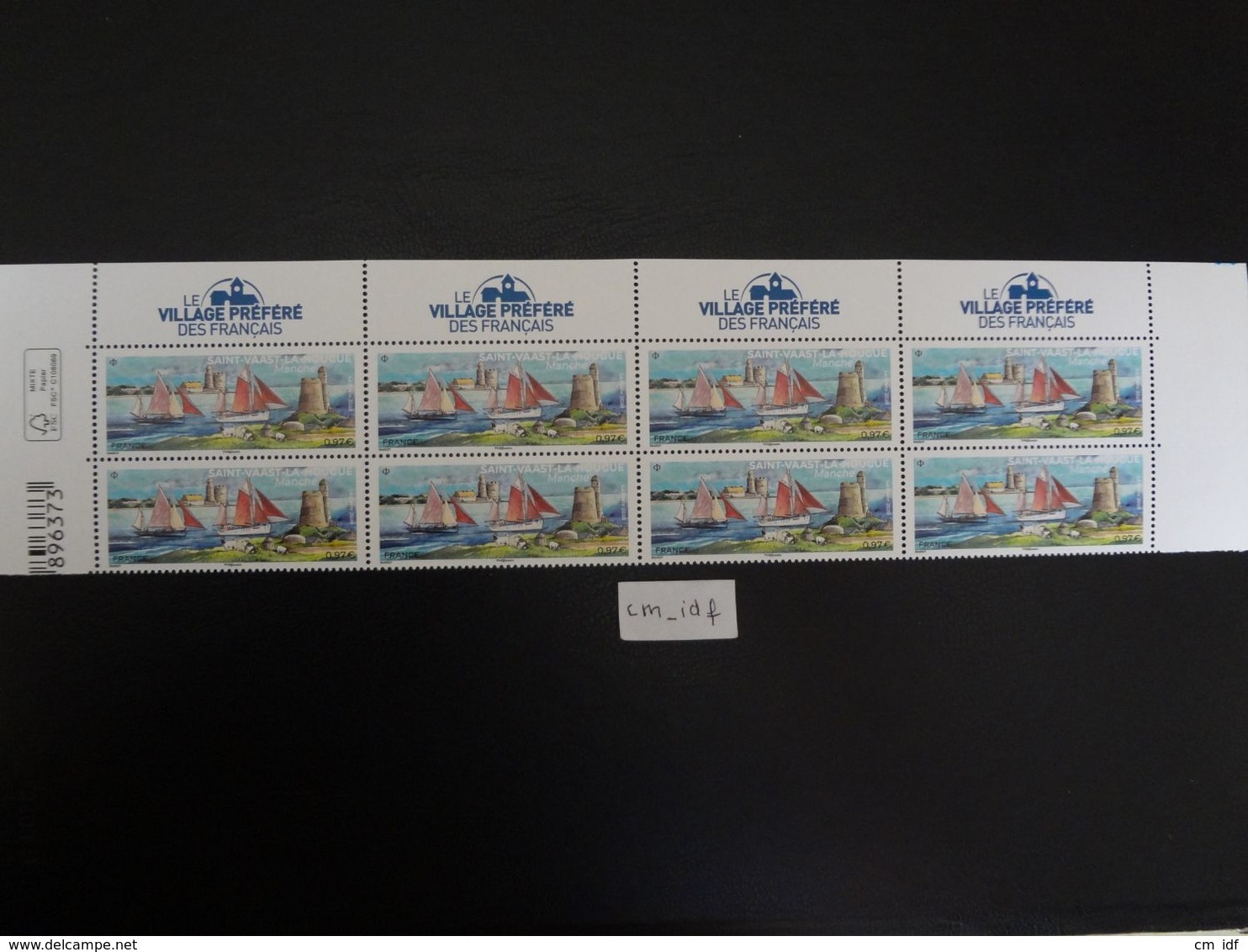 2020 FRANCE HAUT DE FEUILLE DE 8 TIMBRES 0,97 " SAINT-VAAST-LA-HOUGUE "  Neuf** Gommés LOGO "FSC" - Unused Stamps