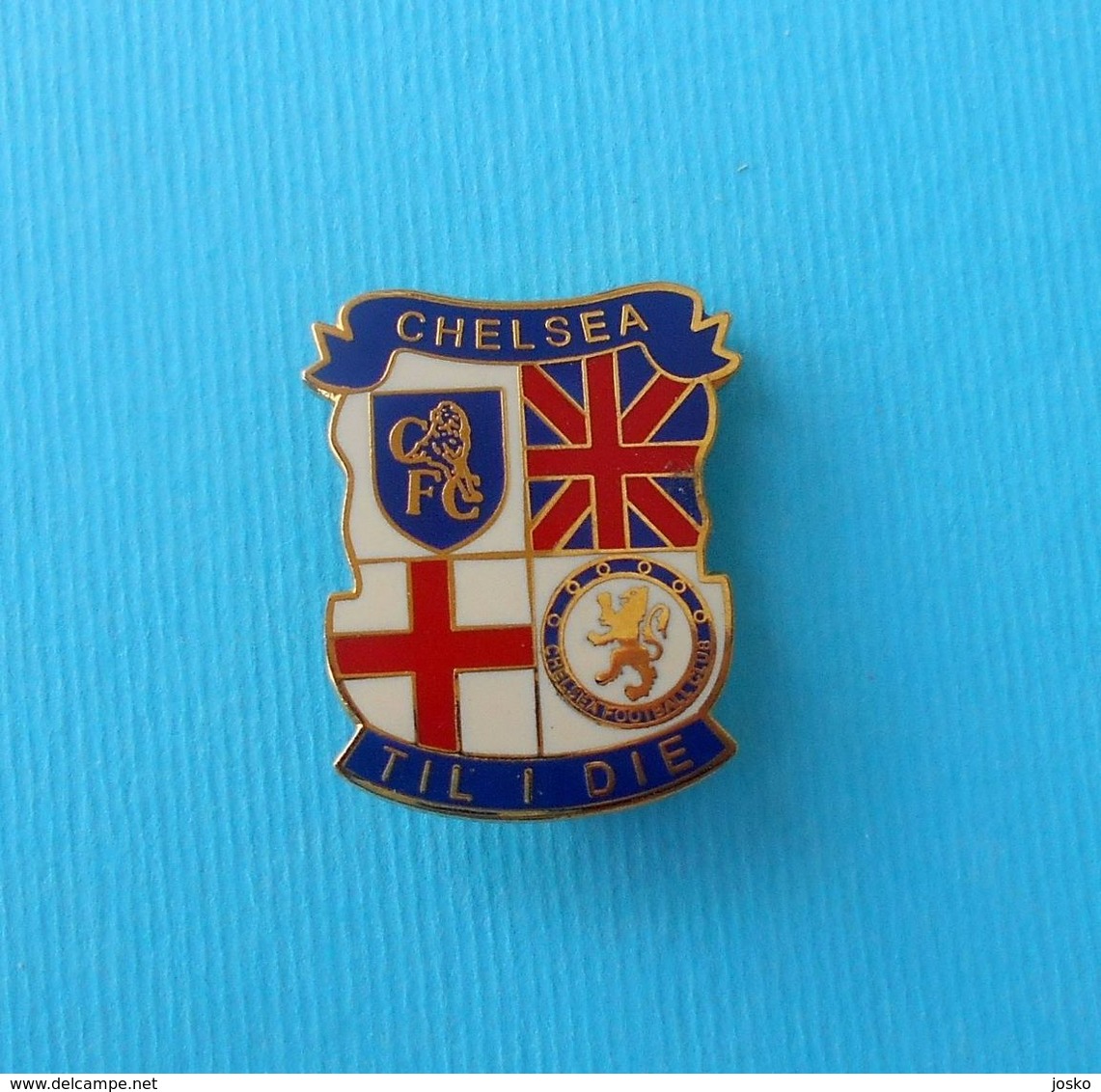CHELSEA FC - England Football Soccer Club Larger Enamel Pin Badge * Fussball Calcio Foot Futbol Futebol British - Fussball