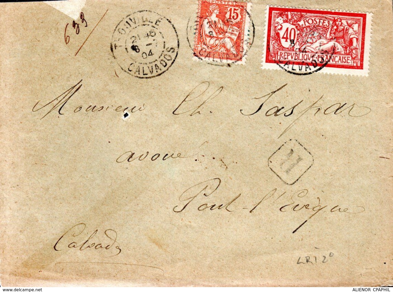 LETTRE RECOMMANDEE 1904 - POSTEE TROUVILLE - - Covers & Documents