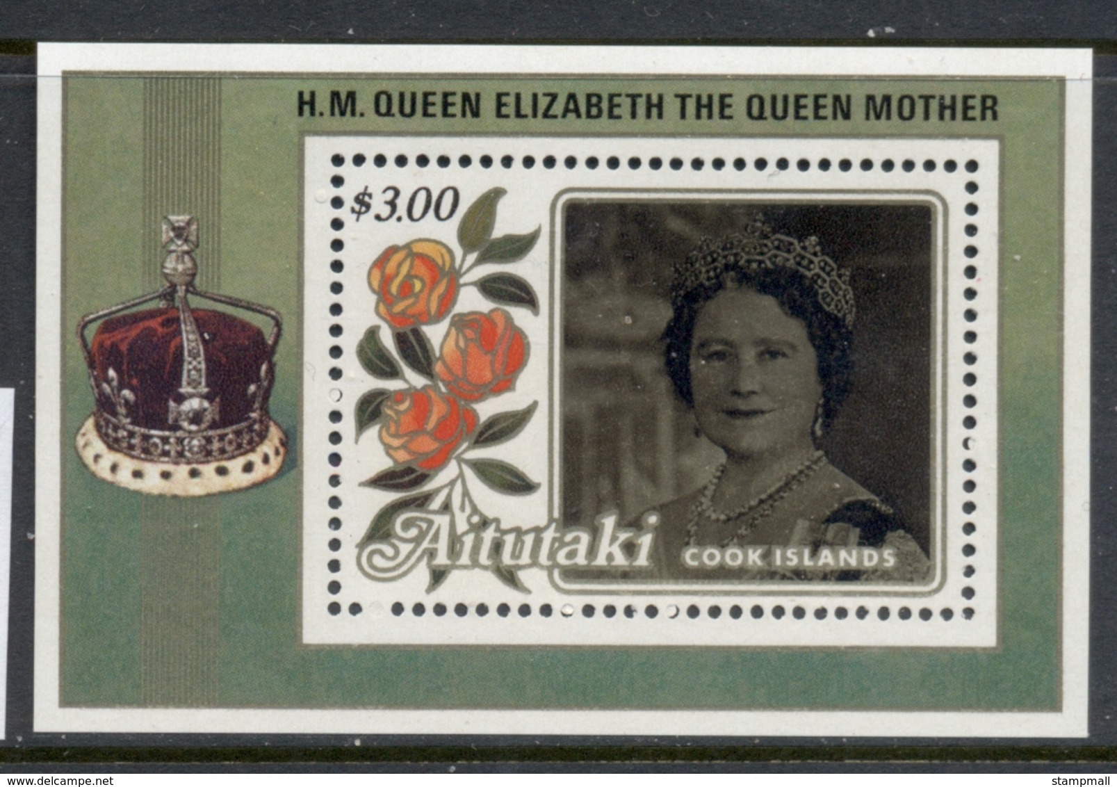 Aitutaki 1985 Queen Mother 85th Birthday MS MUH - Aitutaki