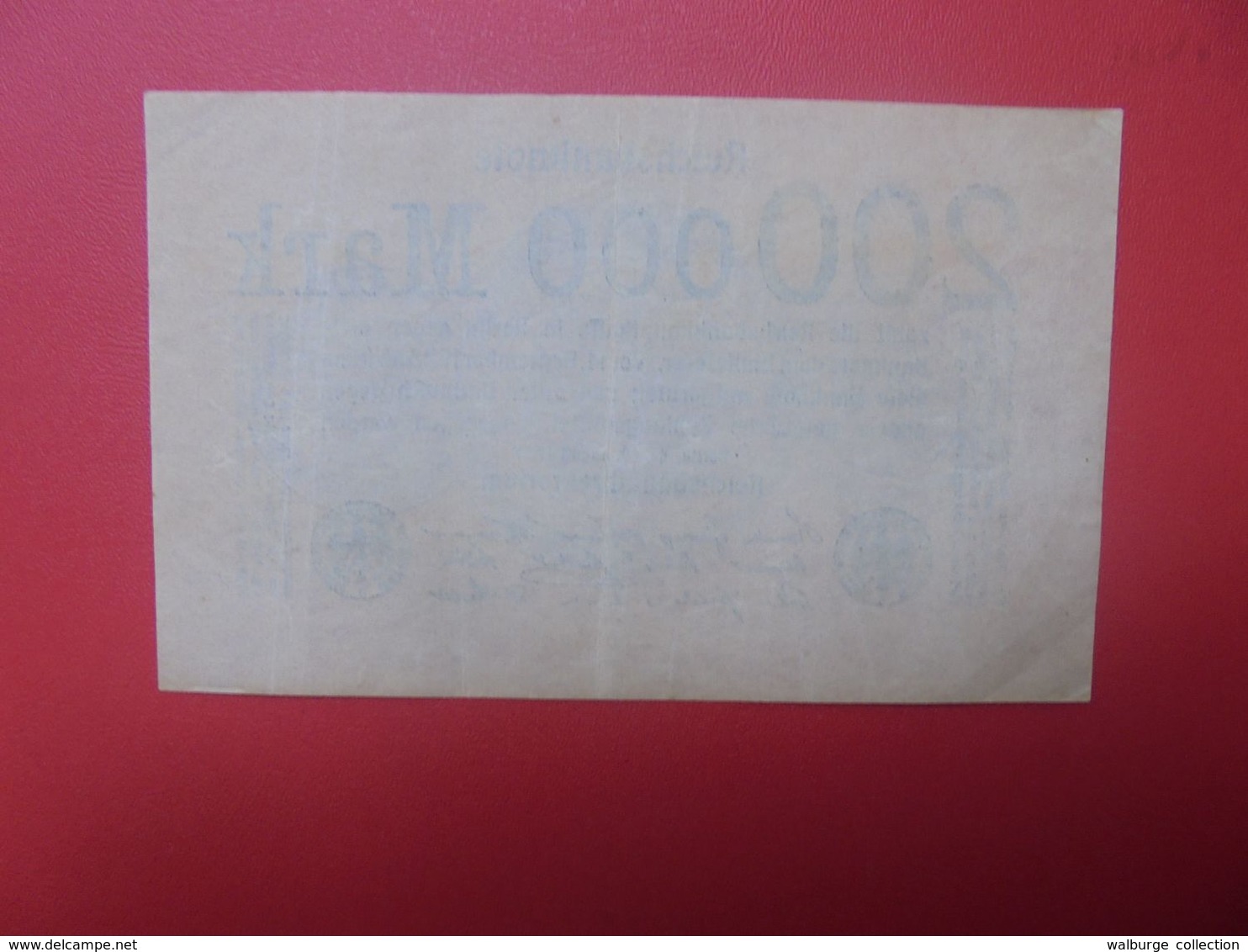 Reichsbanknote 200.000 MARK 1923 PAPIER BRUN CLAIR SANS NUMEROS CIRCULER (B.16) - 100.000 Mark