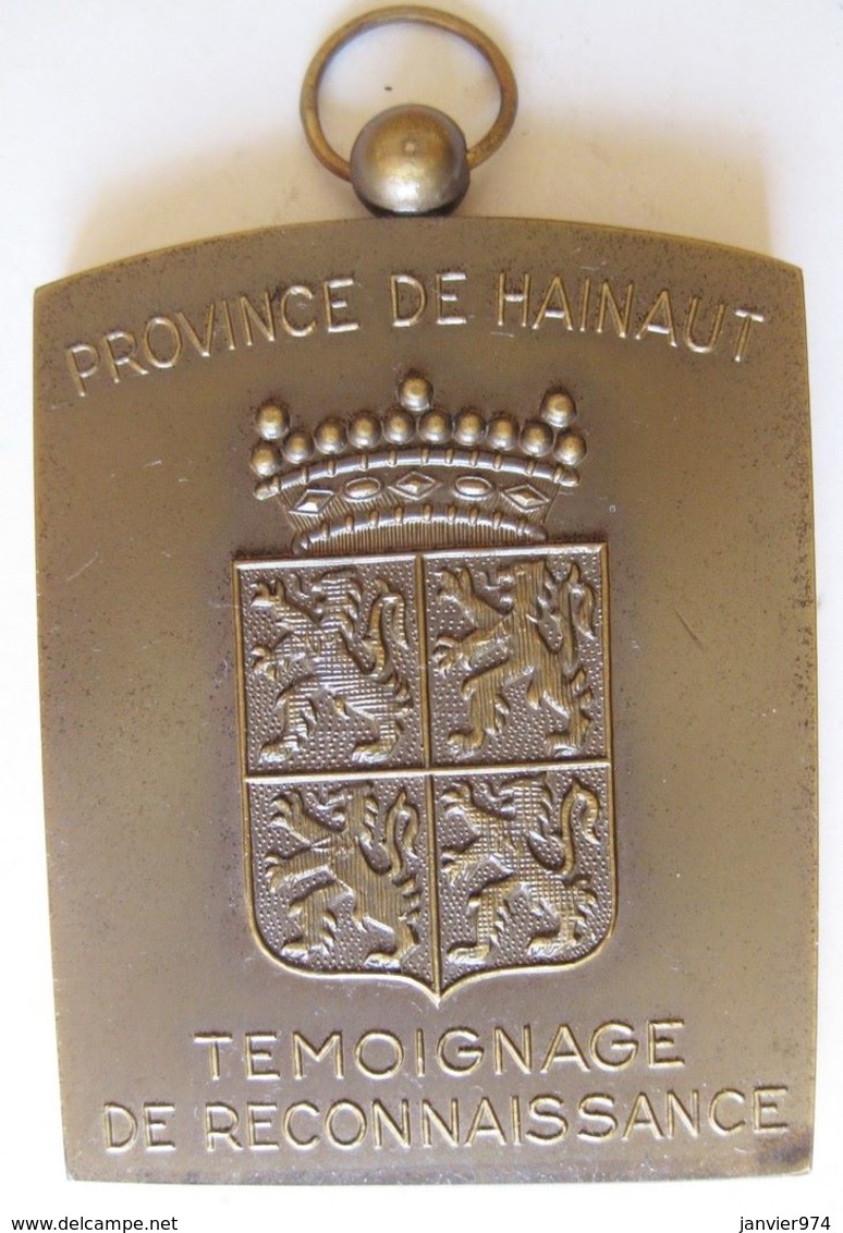 Médaille Province De Hainaut, Attribué à Gossiaux 1954 - 1987, Par Fischweiler - Andere & Zonder Classificatie