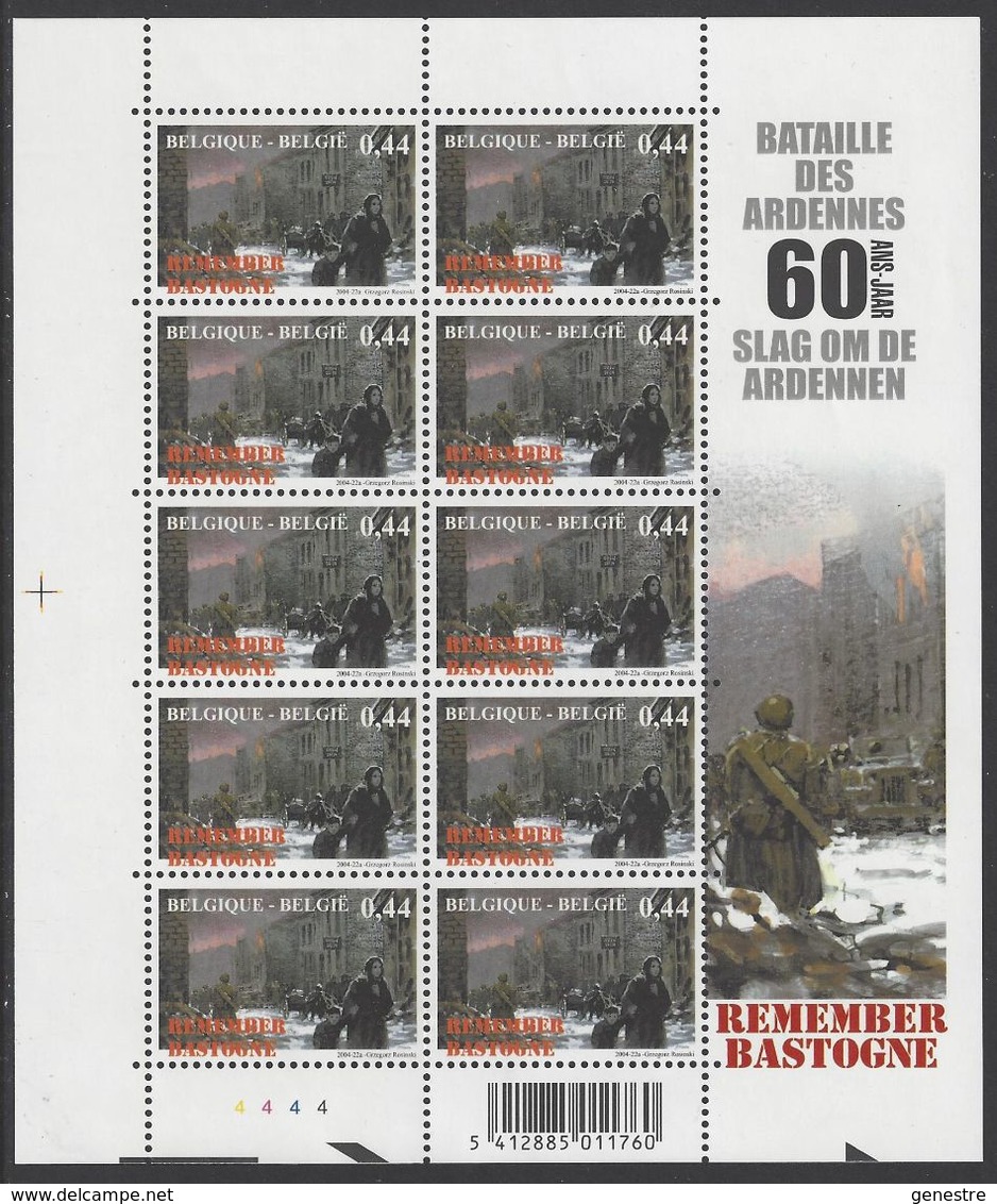 Belgique COB F3329 ** (MNH) - Planche 4 - 2001-2010