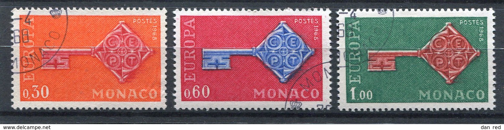 MONACO  N°  749 A 751  (Y&T)  (Oblitéré) - Oblitérés