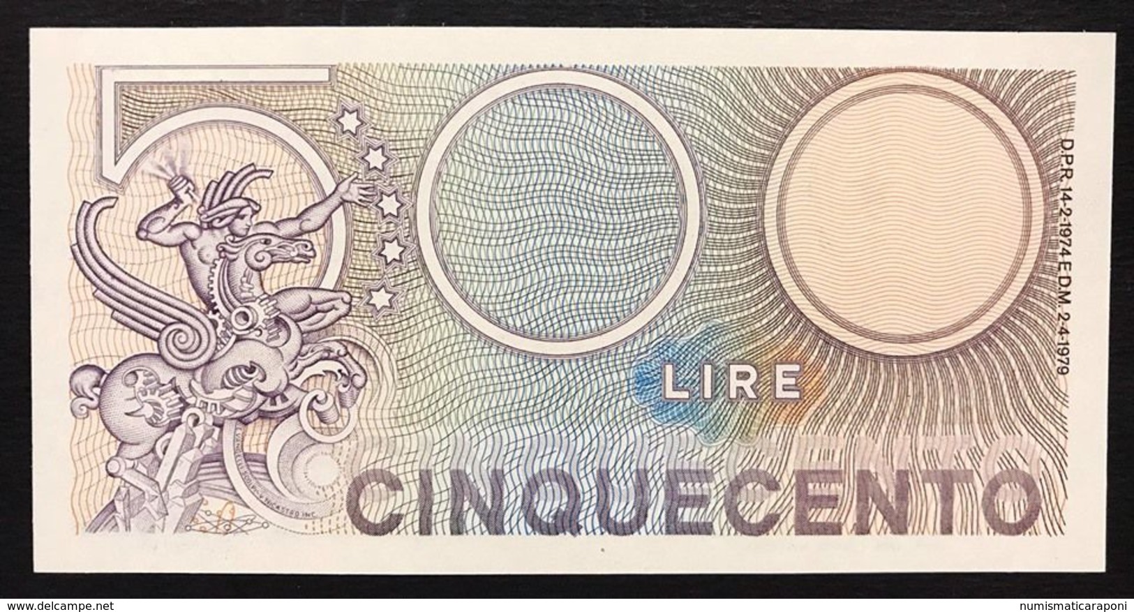 500 LIRE MERCURIO 02 04 1979 Q.fds Serie Sostitutiva Rara W26 LOTTO 2200 - 500 Lire