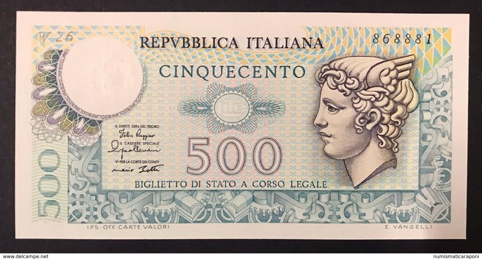 500 LIRE MERCURIO 02 04 1979 Q.fds/fds Lieeve Traccia Di Sporco Serie Sostitutiva Rara W26 LOTTO 2213 - 500 Liras