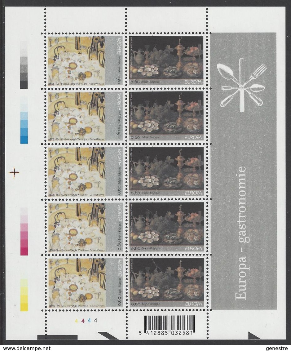 Belgique COB F3386-3387 ** (MNH) - Planche 4 - 2001-2010