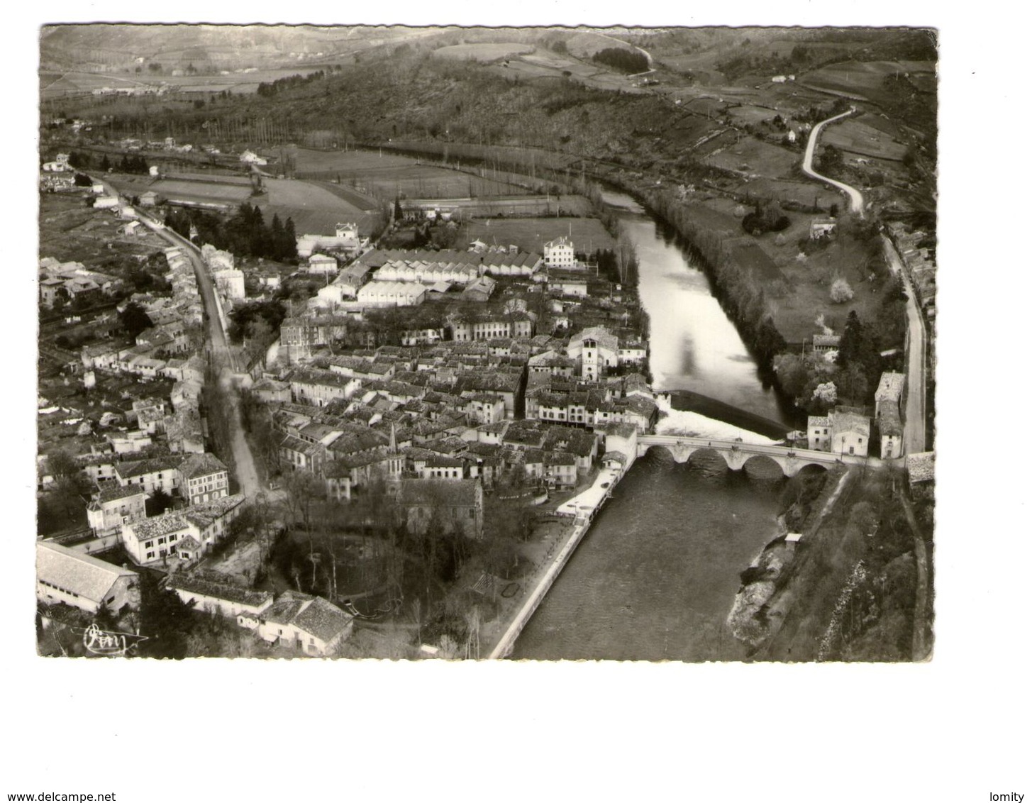 81 Roquecourbe Vue Panoramique CPSM GF Cachet Roquecourbe 1961 - Roquecourbe