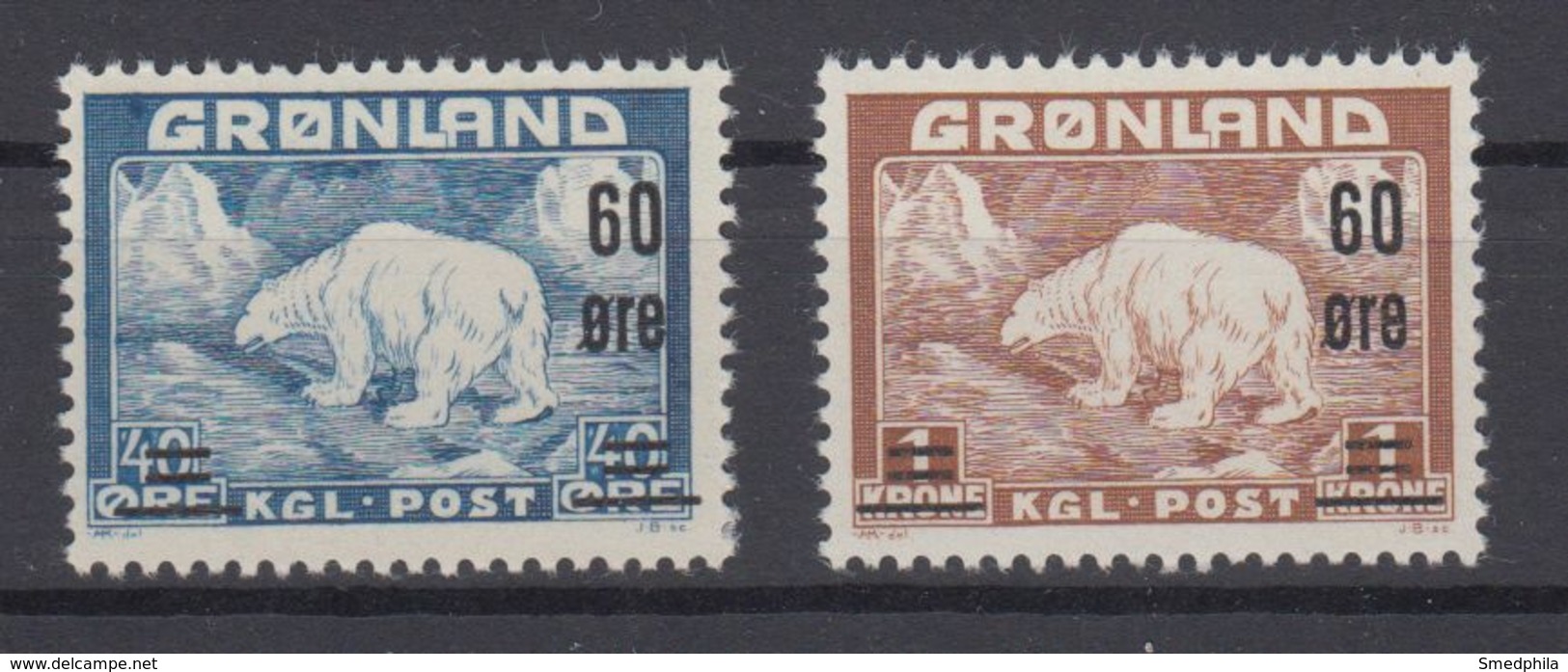 Greenland 1956 - Michel 37-38 MNH ** - Neufs