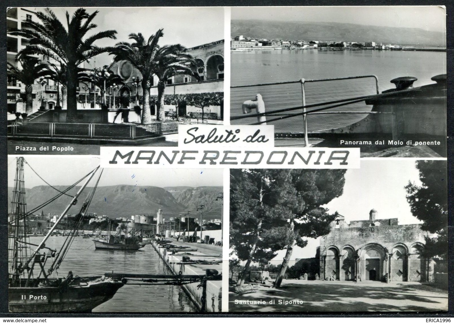 CV3477 MANFREDONIA (Foggia FG) Saluti Da, Con 4 Vedutine, FG, Viaggiata 1967 Per Cittiglio, Ottime Condizioni - Manfredonia