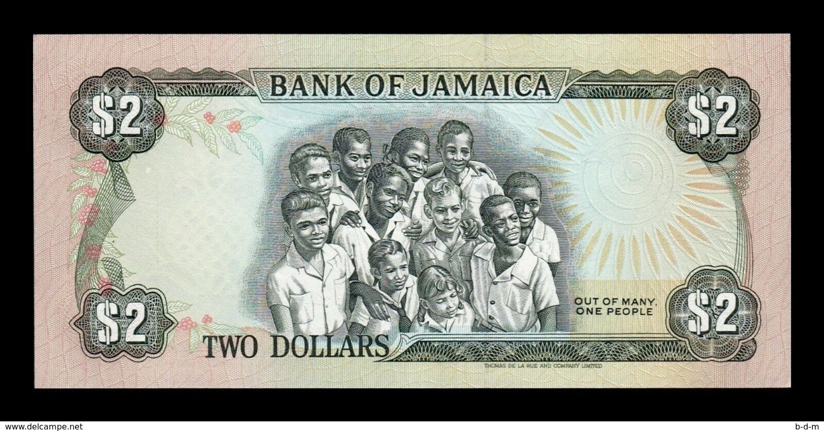 Jamaica Lot Bundle 10 Banknotes 2 Dollars 1993 Pick 69e SC UNC - Jamaique