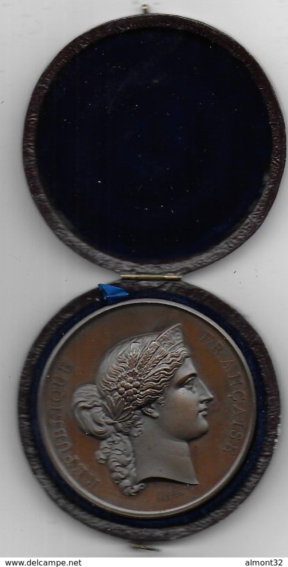 Médaille En Bronze Concours Agricole TOULOUSE  1877 - Animaux Reproducteurs - Professionals / Firms