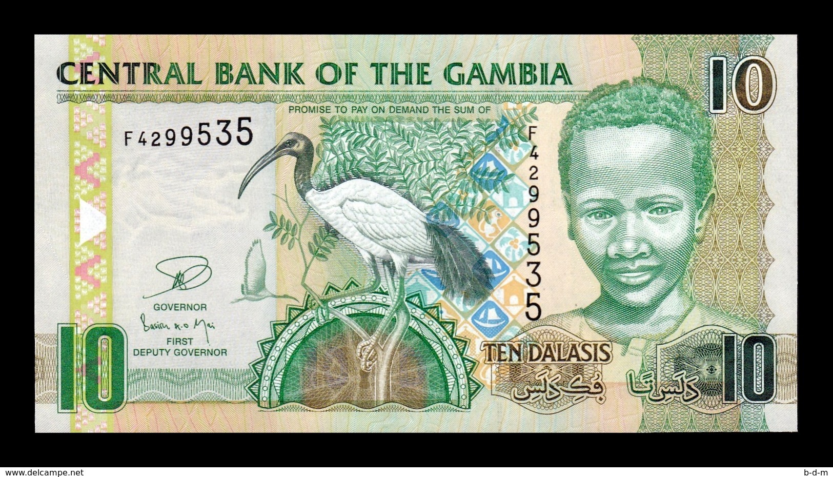 Gambia Lot Bundle 10 Banknotes 10 Dalasis 2006-2013 Pick 26c SC UNC - Gambia