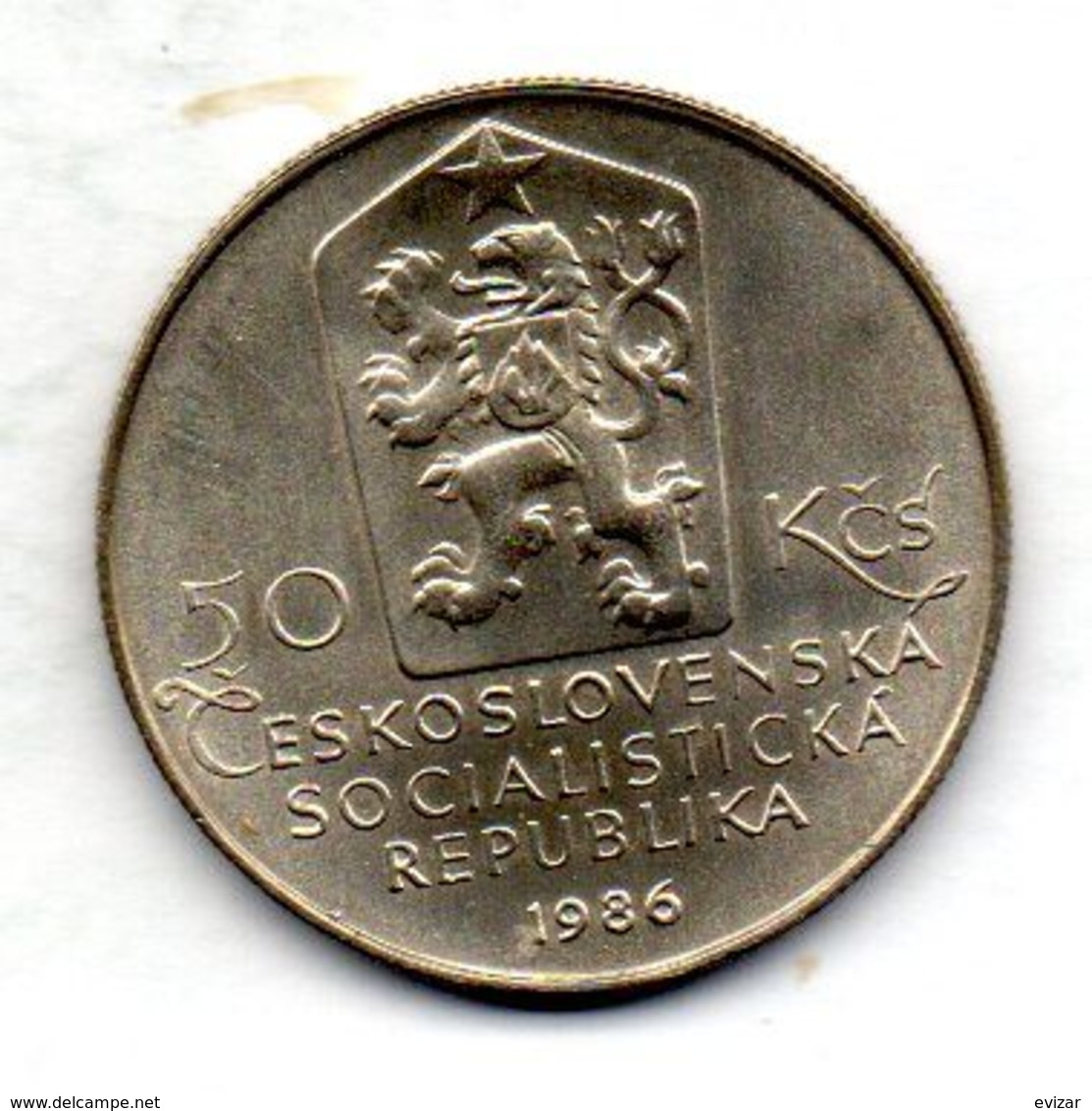 CZECHOSLOVAKIA, 50 Korun, Silver, Year 1986, KM #124 - Checoslovaquia