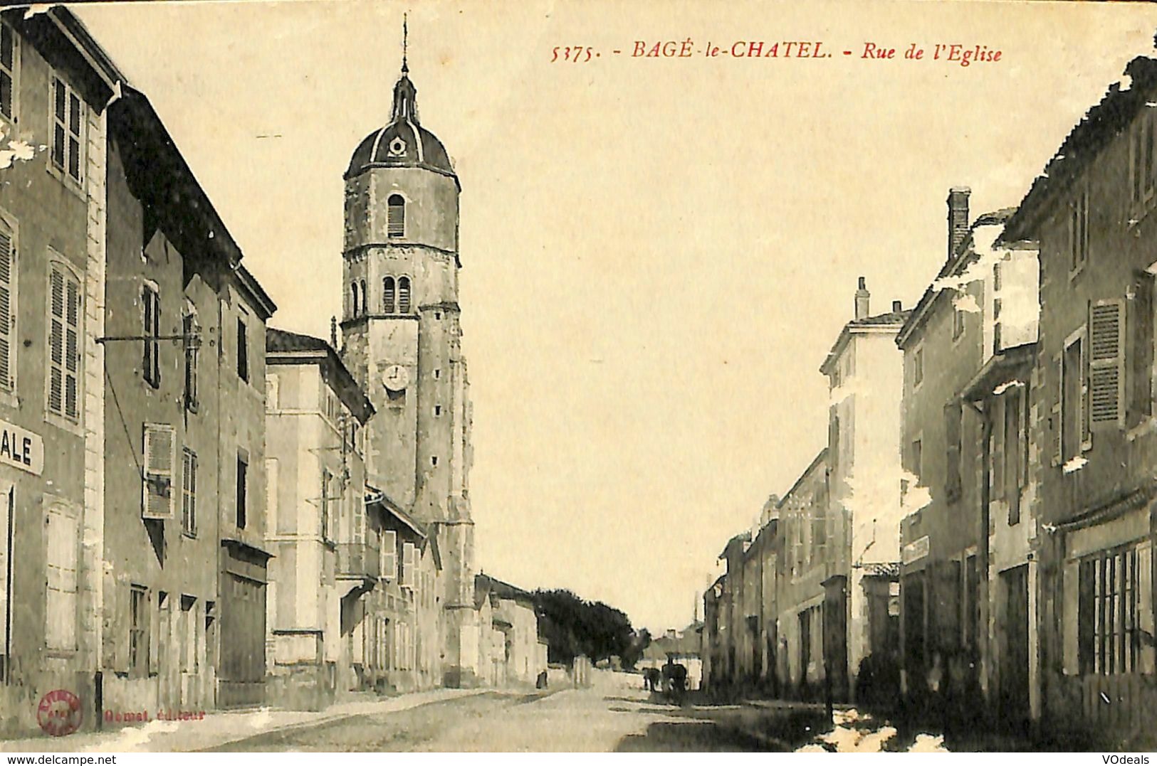 029 280 - CPA - France (01) Ain - Bagé-le-Chatel - Rue De L'Eglise - Nantua