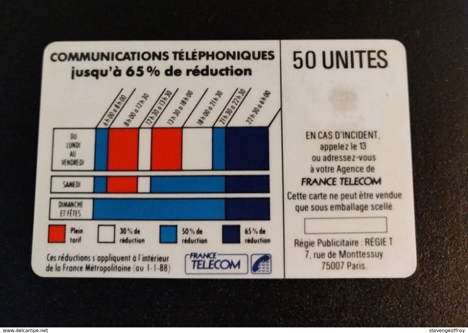 Télécarte France Télécom Cordons Bleu 50 Unités - Telefonschnur (Cordon)