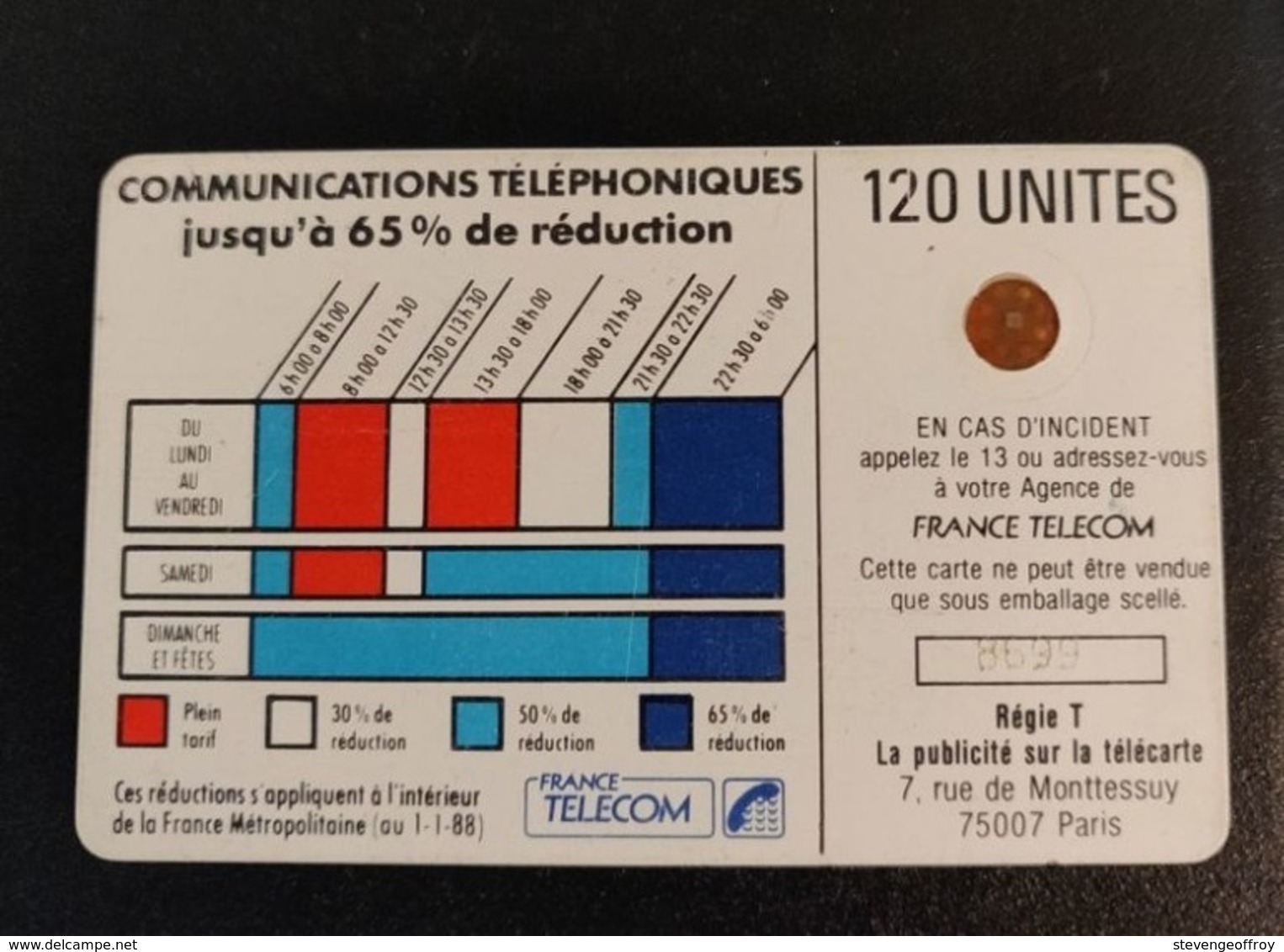 Télécarte France Télécom Cordons Blanc 120 Unités - Cordons'