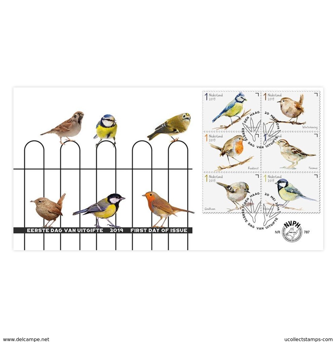 Nederland  2019 Tuinvogels Velletje   FDC - Lettres & Documents