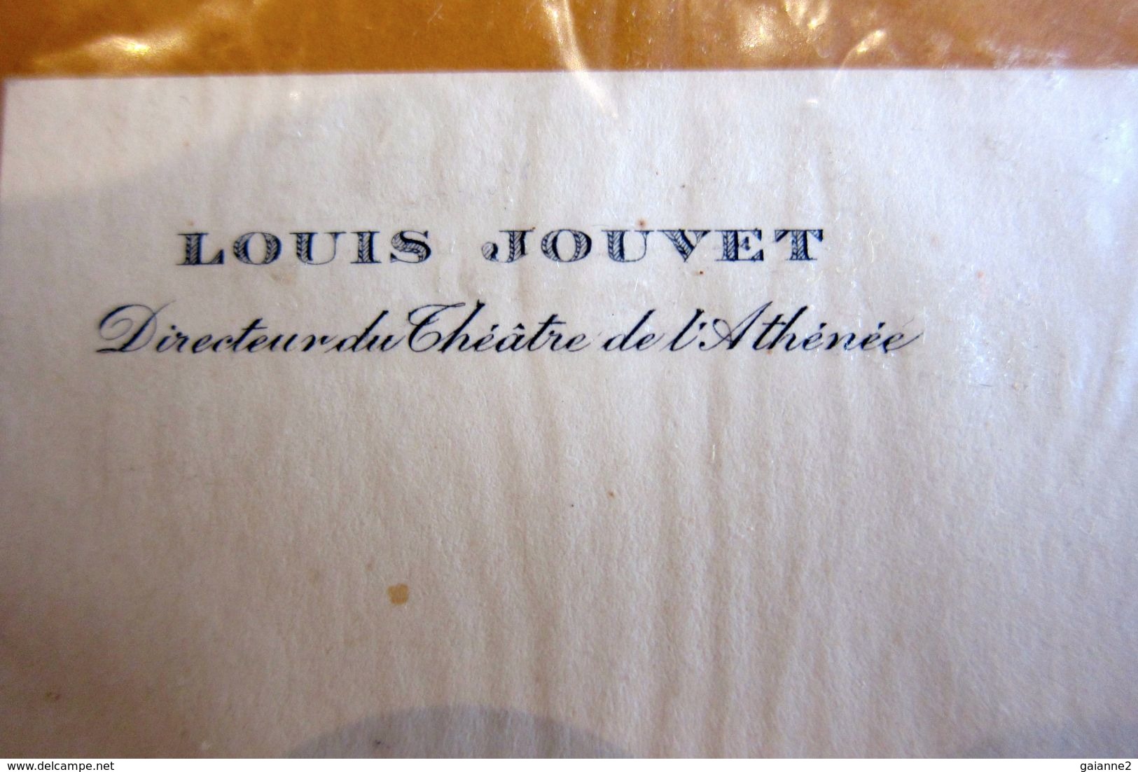 Carte De Visite Louis Jouvet - Visitekaartjes