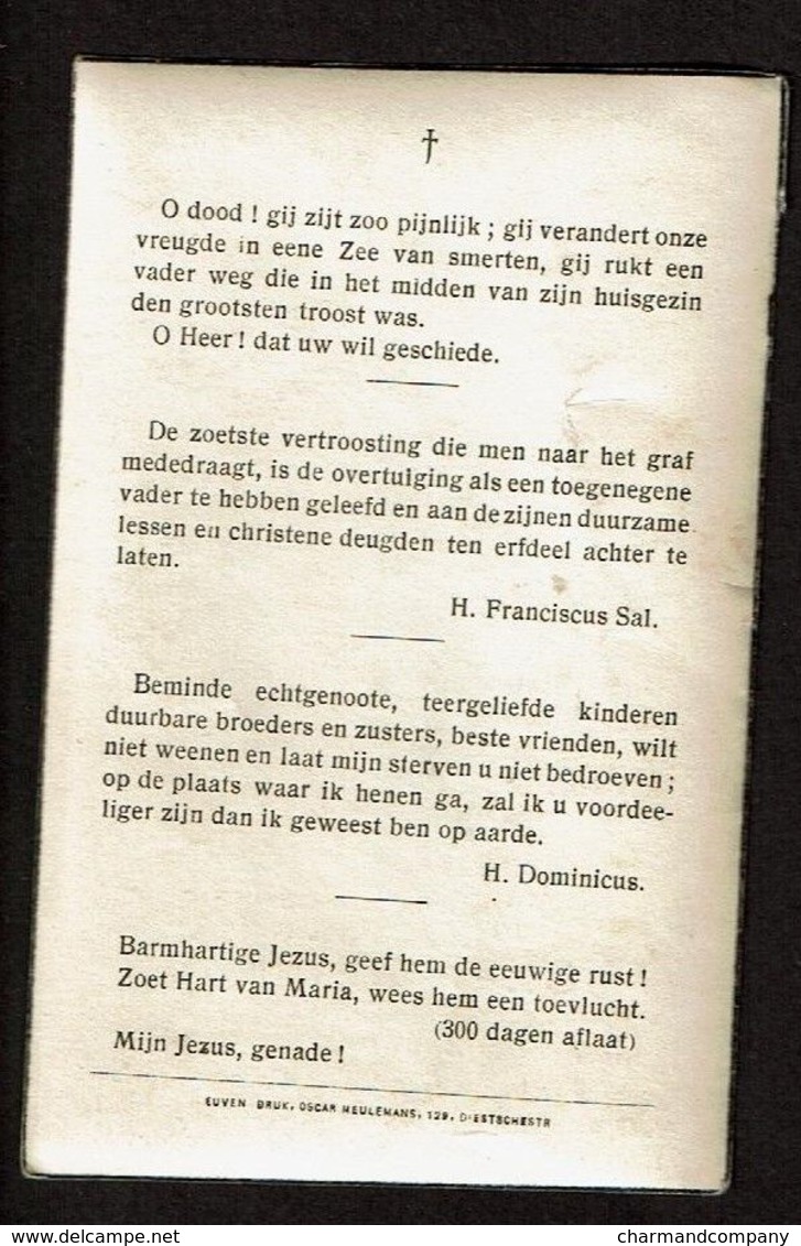 Bid Voor De Ziel - Jozef RENIERS (J. Bollaerts) - Caggevine-Assent 1863 / St-Joris-Winghe 1938 - 2 Scans - Images Religieuses