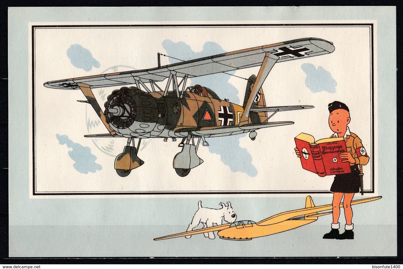 Tintin : Chromo " Voir Et Savoir " Par Hergé : Aviation Guerre 1939-1945 : N° 3 Editions Du LOMBARD. - Other & Unclassified