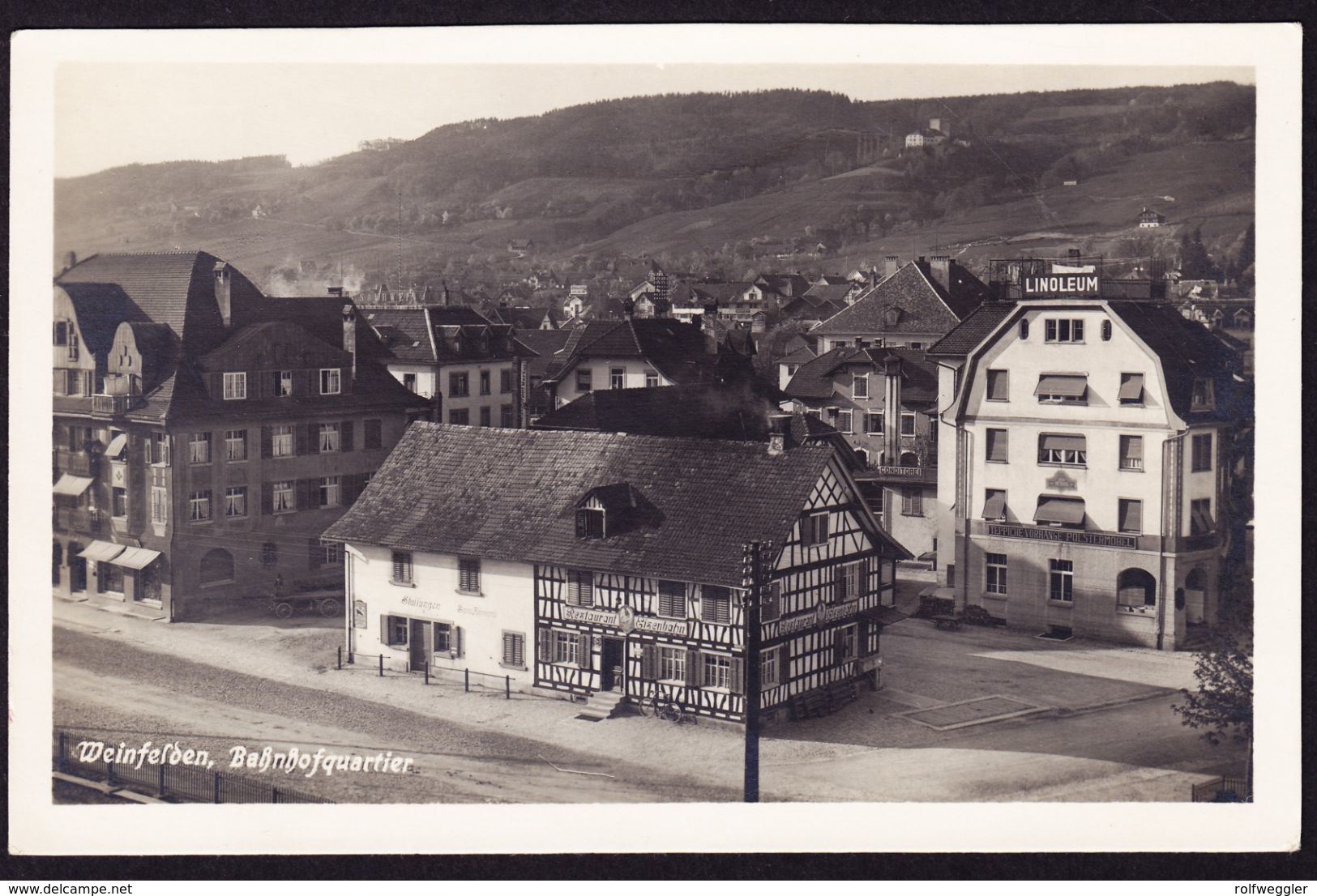Um 1910 Ungelaufene Fotokarte Aus Weinfelden, Bahnhof Quartier - Weinfelden